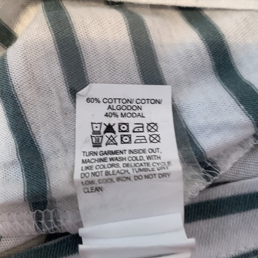 Lucky Brand 🍀 Cap Sleeve Stripped Laced Front Tee 🥳🥳HP🥳🥳 - Picture 7 of 7